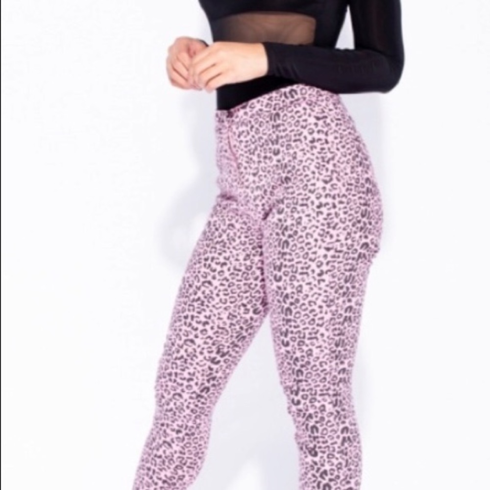 Leopard Pink Jeggings